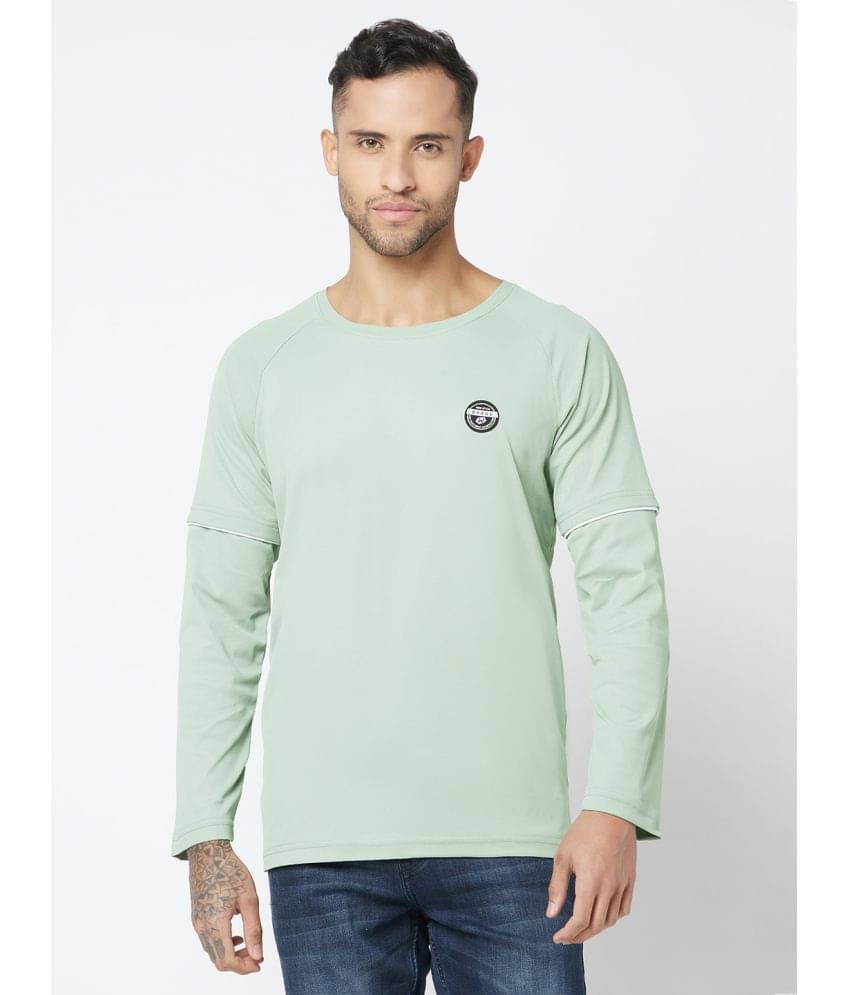 Glito Pack of 1 Polyester Regular Fit Men's T-Shirt ( Green ) Glito Pack of 1 Polyester Regular Fit Men's T-Shirt ( Green )