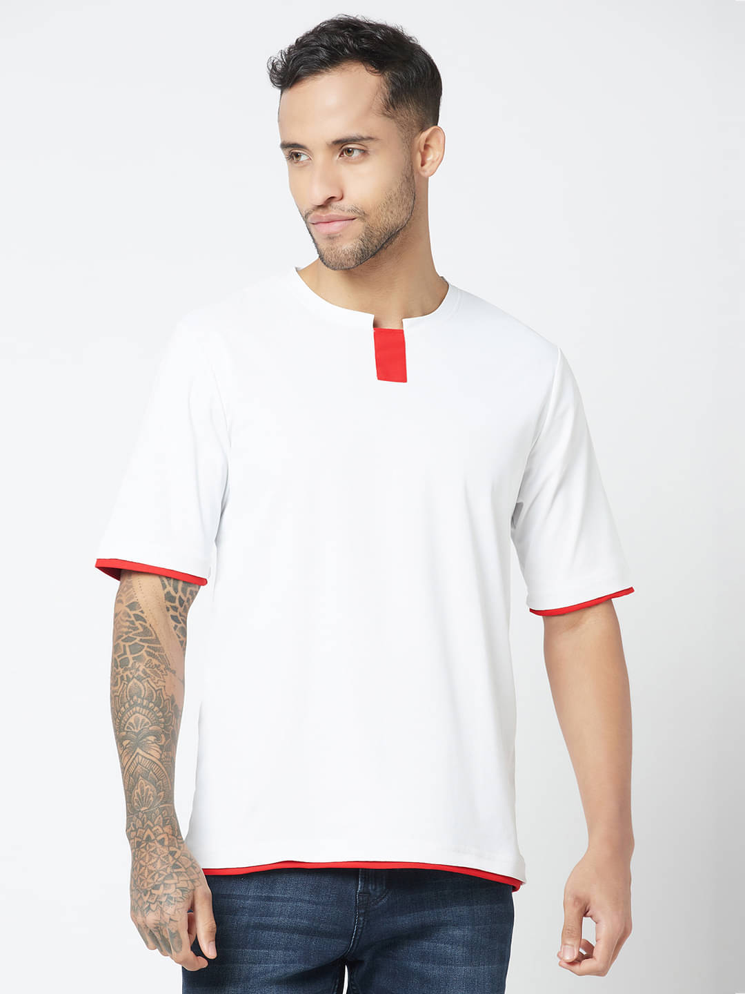 Glito Pack of 1 Polyester Regular Fit Men's T-Shirt ( White ) Glito Pack of 1 Polyester Regular Fit Men's T-Shirt ( White )