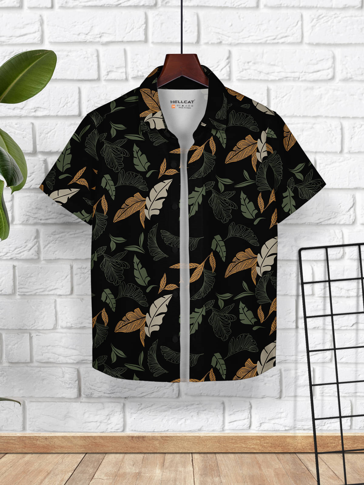     			HELLCAT Pack of 1 Boys Cotton Blend Shirt ( Olive Green )