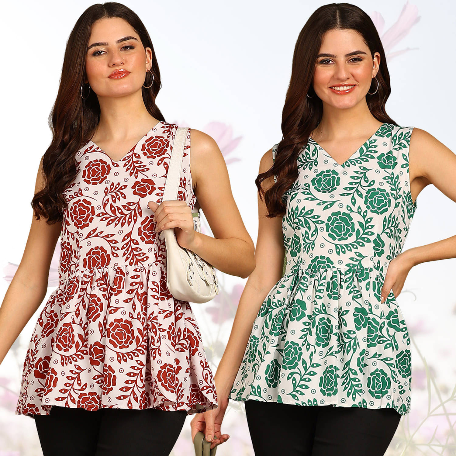 Hiva Trendz Women's Rayon A-Line Top ( Multicolor ) Hiva Trendz Women's Rayon A-Line Top ( Multicolor )