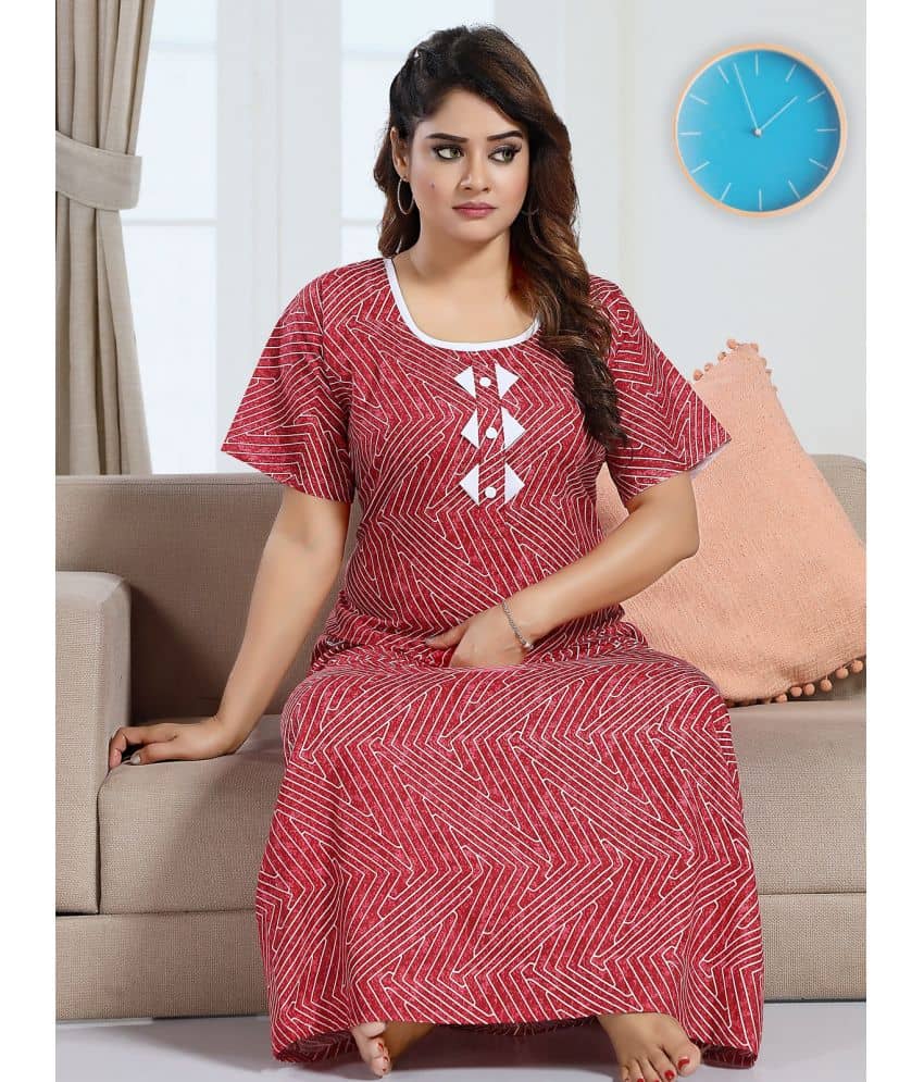 INNER BEATS Multicolor Cotton Blend Women's Nightwear Nighty & Night Gowns ( Pack of 1 ) - Nightwear & Loungewear | Buy online on ZillyBuy