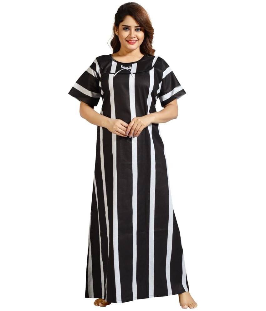 INNER BEATS Multicolor Cotton Blend Women's Nightwear Nighty & Night Gowns ( Pack of 1 ) INNER BEATS Multicolor Cotton Blend Women's Nightwear Nighty & Night Gowns ( Pack of 1 )