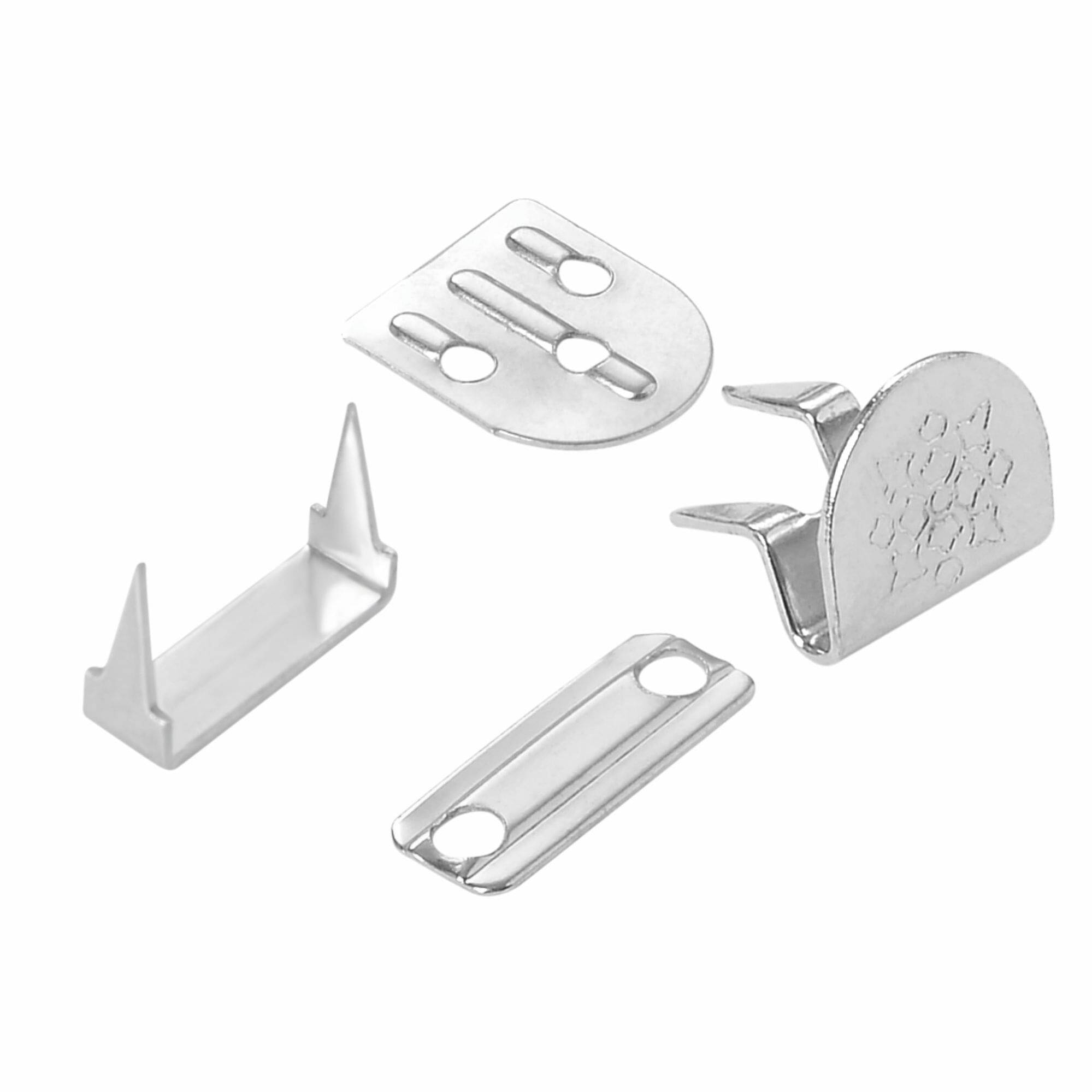 Jyoti Trouser Hook - 4 Part 3 Pin (100 Sets of Steel Material & Nickel Finish in a Pouch), Used in Frocks/Short/Pants/Dresses/Skirt/Slack/Sweaters/Garments, Also Used for Making DIY Items - Pack of 10 Jyoti Trouser Hook - 4 Part 3 Pin (100 Sets of Steel Material & Nickel Finish in a Pouch), Used in Frocks/Short/Pants/Dresses/Skirt/Slack/Sweaters/Garments, Also Used for Making DIY Items - Pack of 10