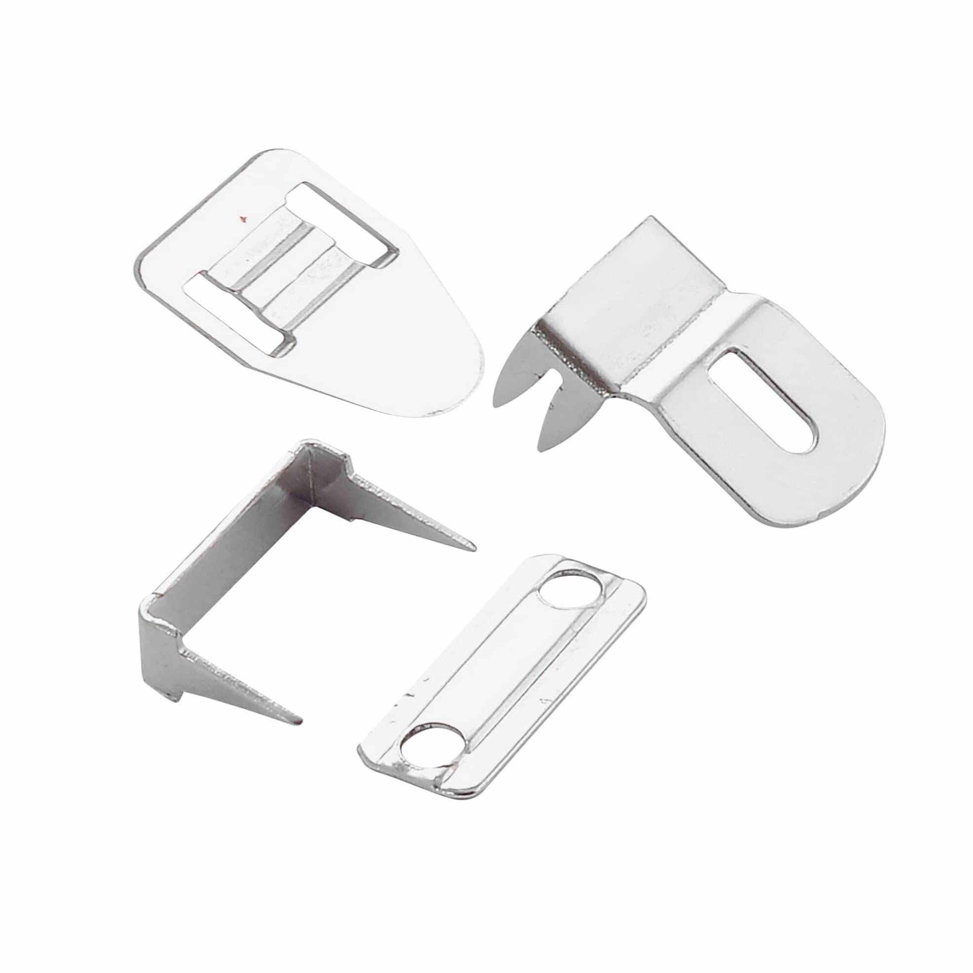 Jyoti Trouser Hook - 4 Part 4 Pin (100 Sets of Steel Material & Nickel Finish in a Pouch), Used in Frocks/Short/Pants/Dresses/Skirt/Slack/Sweaters/Garments, Also Used for Making DIY Items - Pack of 10 Jyoti Trouser Hook - 4 Part 4 Pin (100 Sets of Steel Material & Nickel Finish in a Pouch), Used in Frocks/Short/Pants/Dresses/Skirt/Slack/Sweaters/Garments, Also Used for Making DIY Items - Pack of 10
