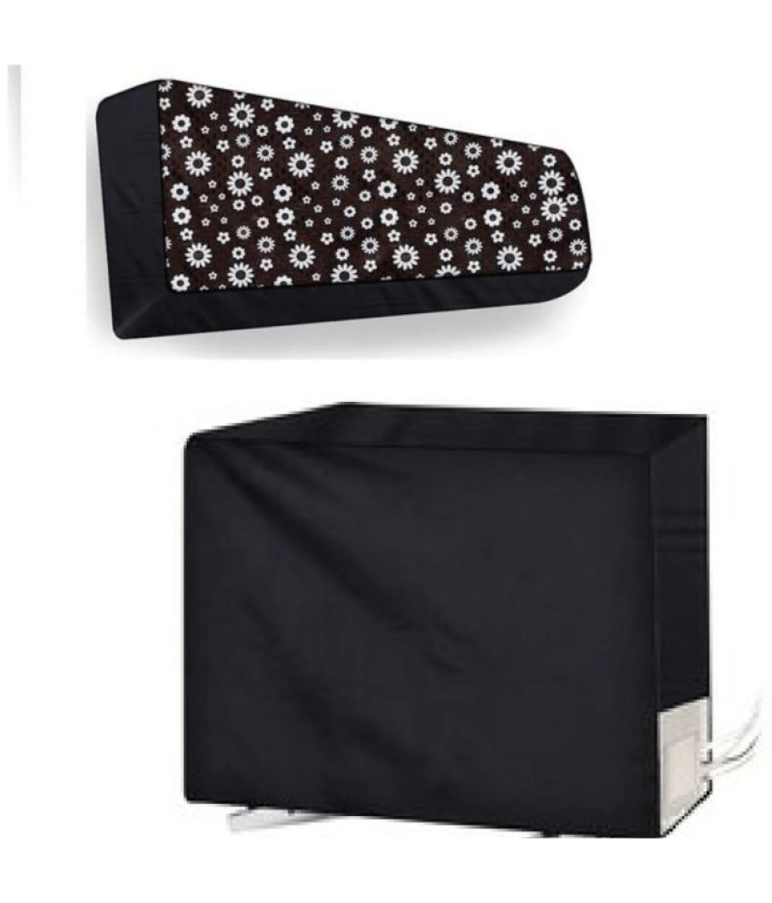 KALRA MAGIC Single Polyester Black AC Cover for Split AC KALRA MAGIC Single Polyester Black AC Cover for Split AC