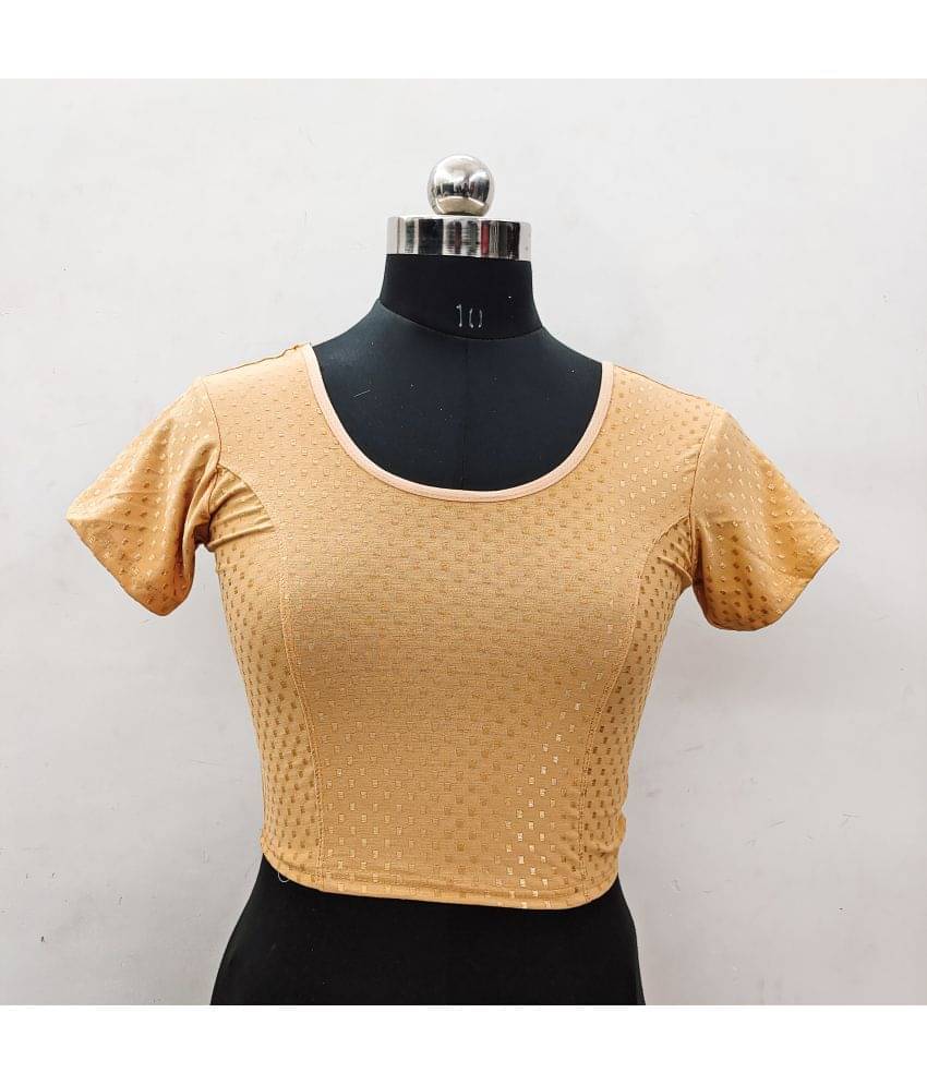     			Kanooda Prints Beige Readymade without Pad Lycra Women's Blouse ( Pack of 1 )