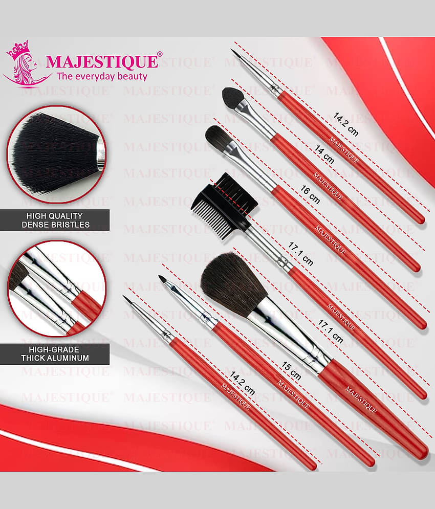 Majestique 7Pcs Makeup Brush Kit Eyes Lips Beautifier Brushes Set Eye Liner Makeup Kit (Multicolor)