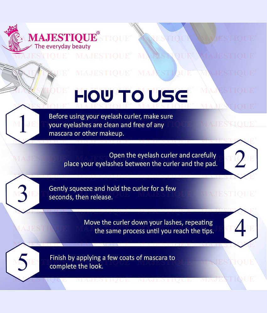 Majestique Eyelash Curler with Tweezer Premium Lash Curler Eye Lash Curler for Women (Pack of 2)