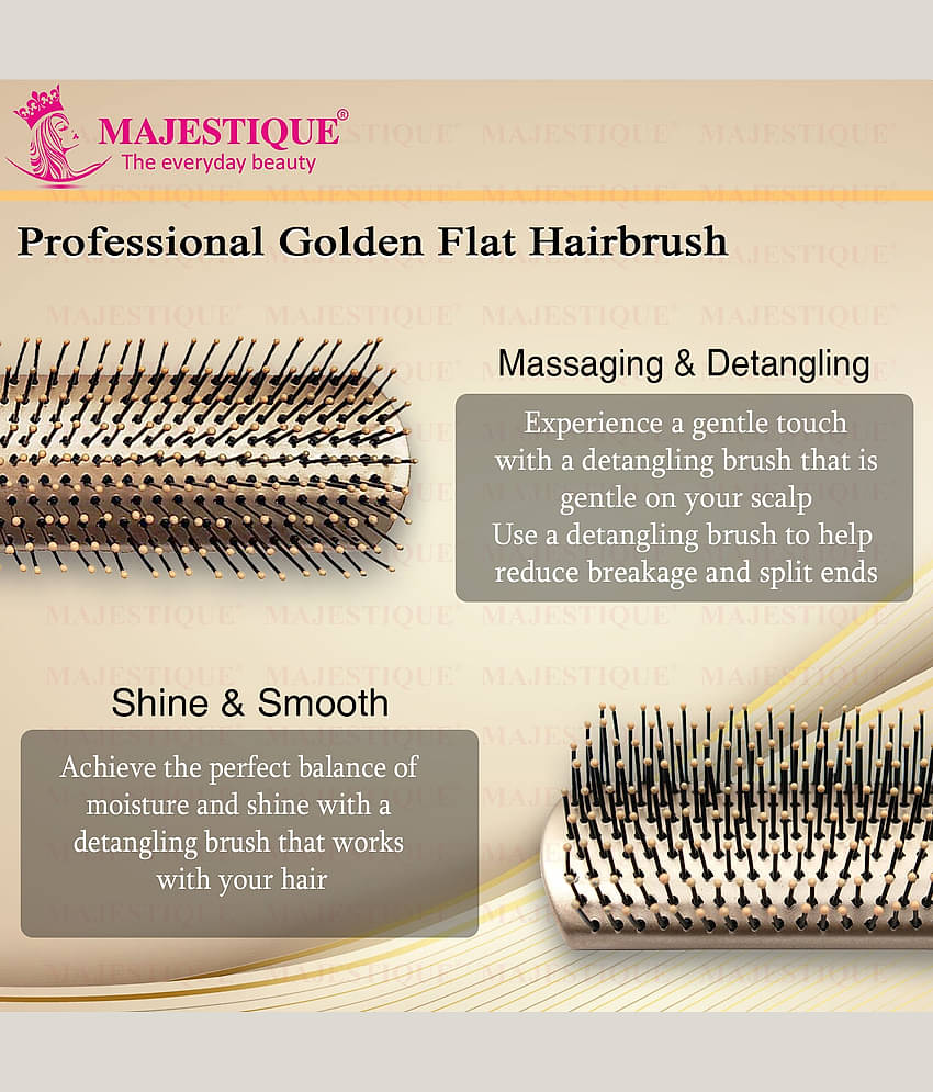 Majestique Golden Hair Styler Brush for Blow Drying, Styling and Solon for Men and Women - Pack of 1
