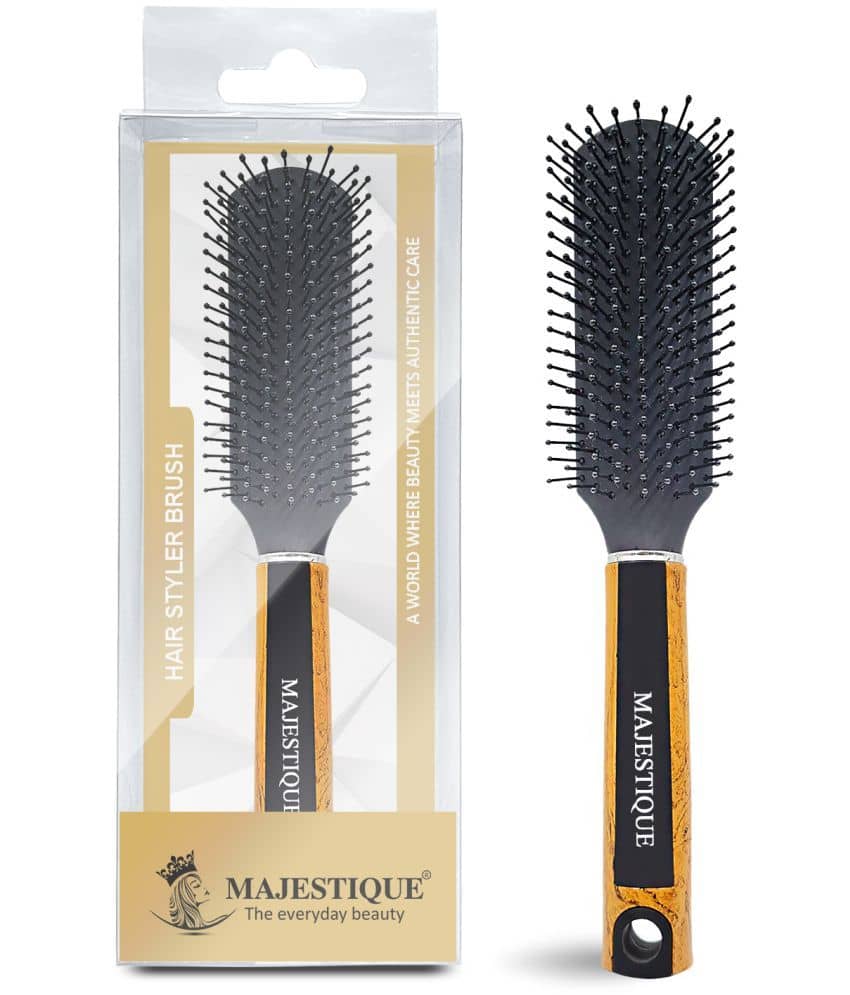 Majestique 8 Row Flat Series Hair Brush - Bio-Friendly -Ultra-Soft Tipped Nylon - Color May Vary