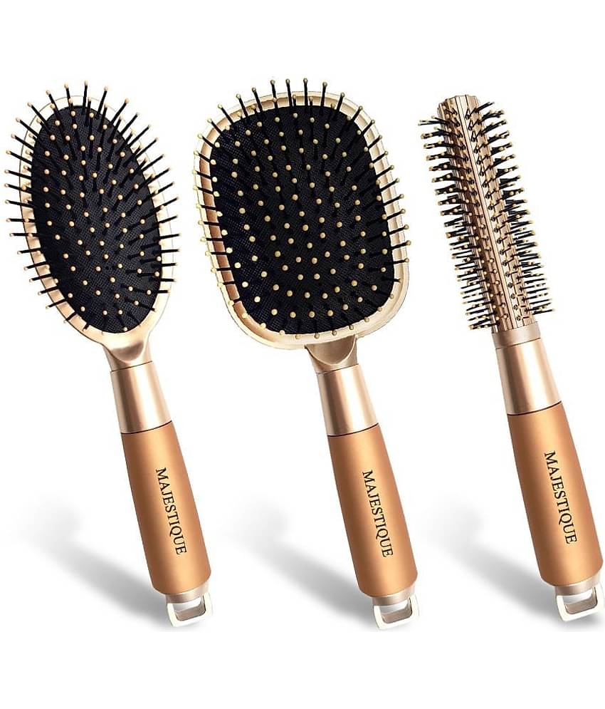 Majestique Detangling Paddle Brush, Refresh and Extend for All Hair Types for Women and Men - 3 Pcs