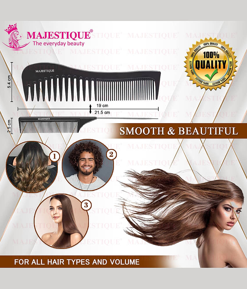 Majestique Detangling Paddle Brush Refresh and Extend for All Hair for Women, Men- 4 Pcs Multicolor
