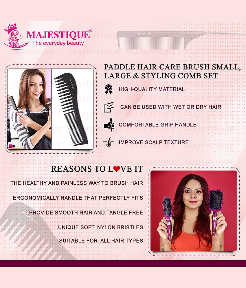Majestique Purple Series Style Enhancer Hair Brush for Shaping & Defining for women and Men