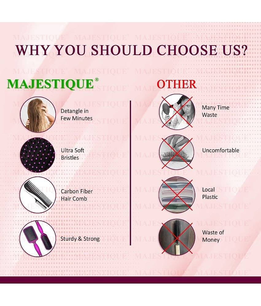 Majestique Purple Series Style Enhancer Hair Brush for Shaping & Defining for women and Men