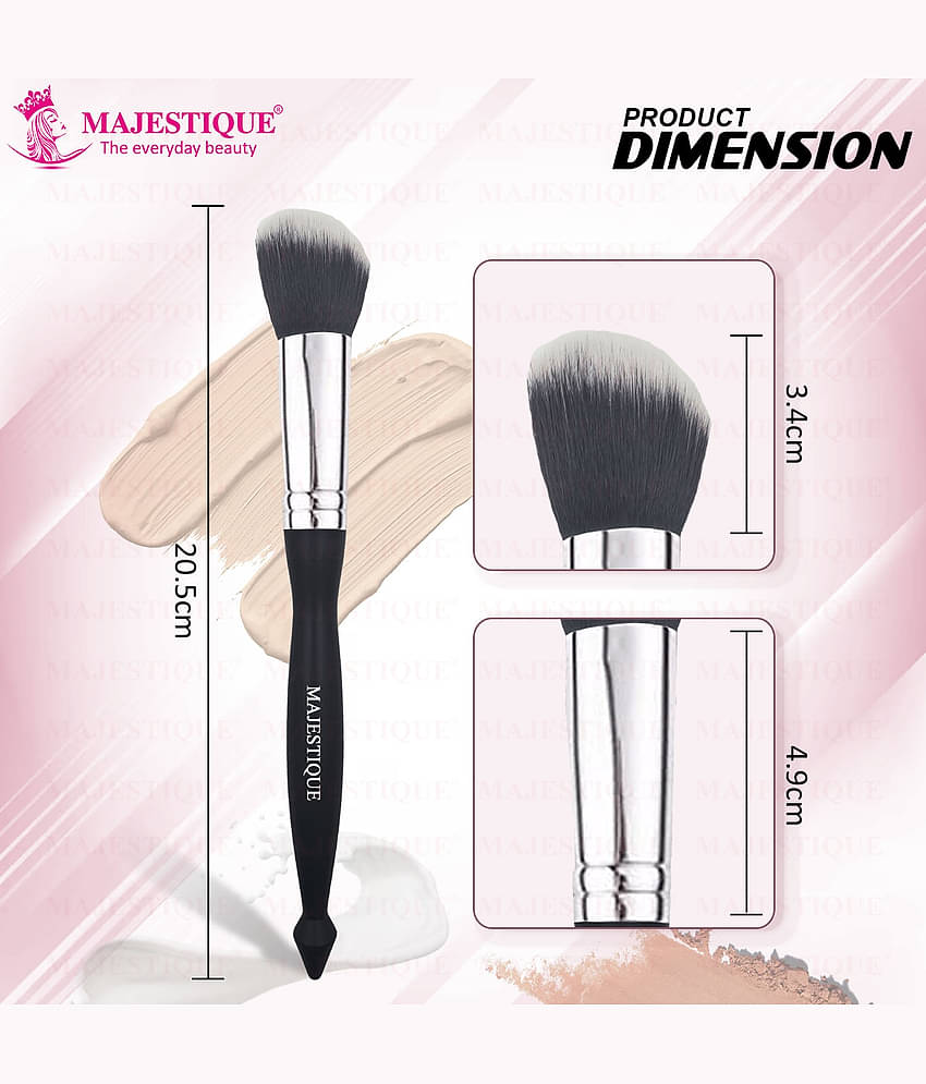 Majestique Professional Large Powder Brush Premium Synthetic Kabuki Brush for Women/Girls - 1 Pcs