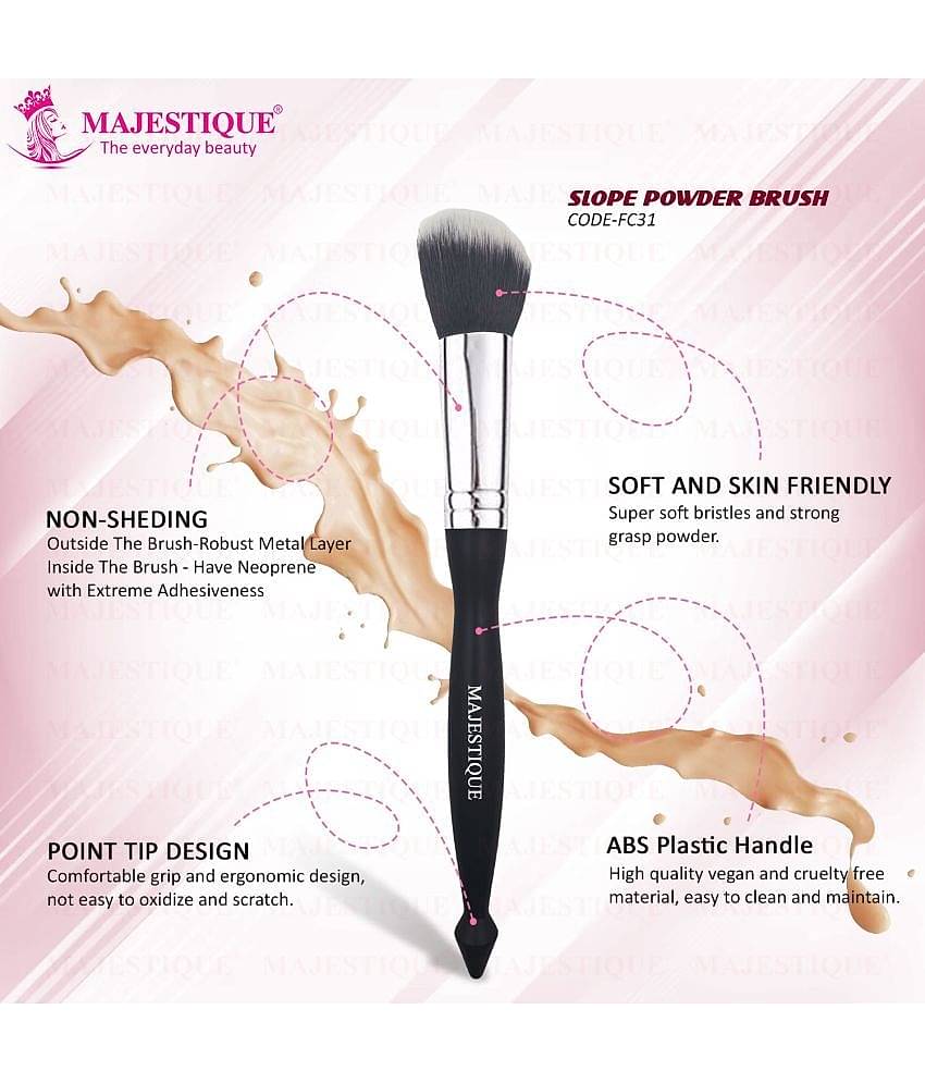 Majestique Professional Large Powder Brush Premium Synthetic Kabuki Brush for Women/Girls - 1 Pcs