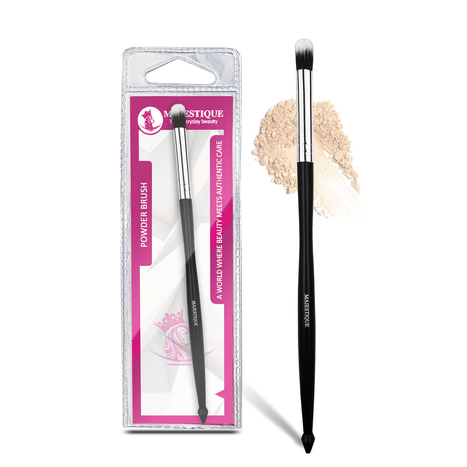 Majestique Professional Powder Brush Eye shadow Eyebrow Eyeliner Blending Brush For Women Pack of 1