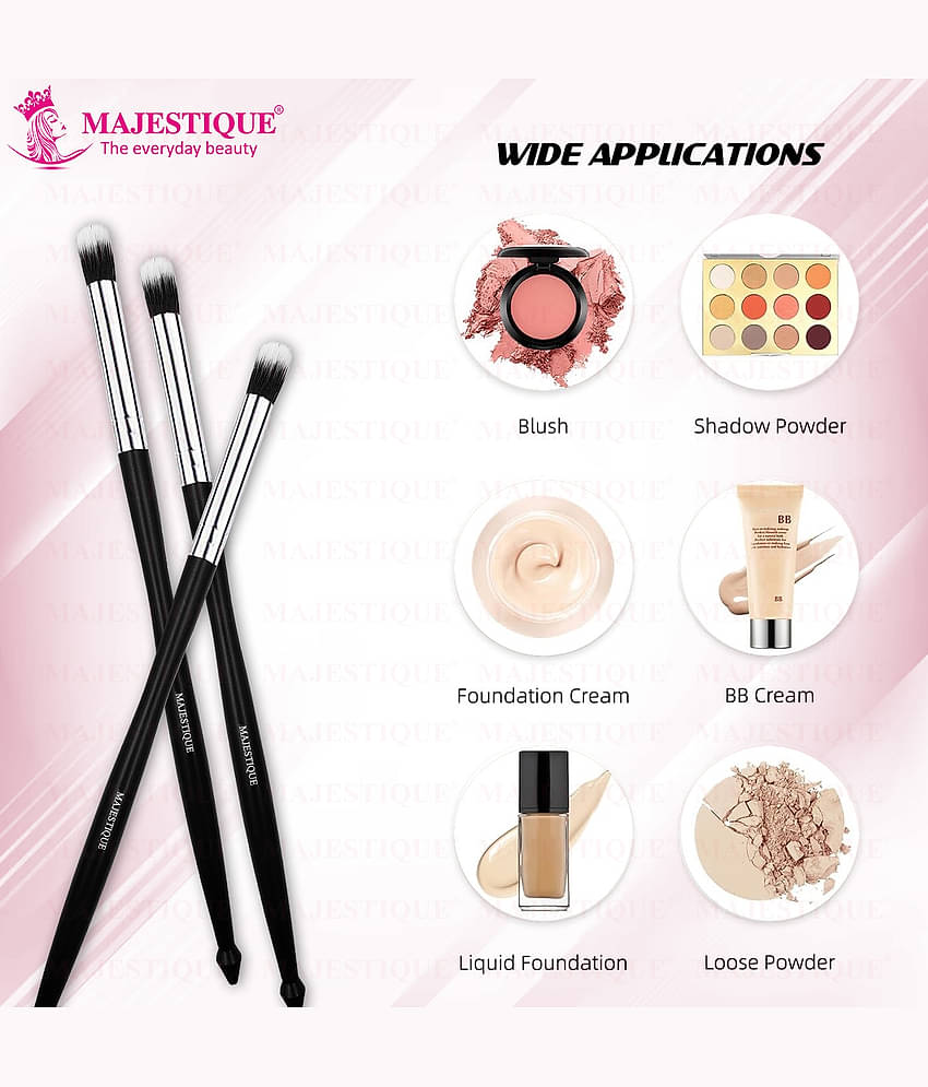 Majestique Professional Powder Brush Eye shadow Eyebrow Eyeliner Blending Brush For Women Pack of 1