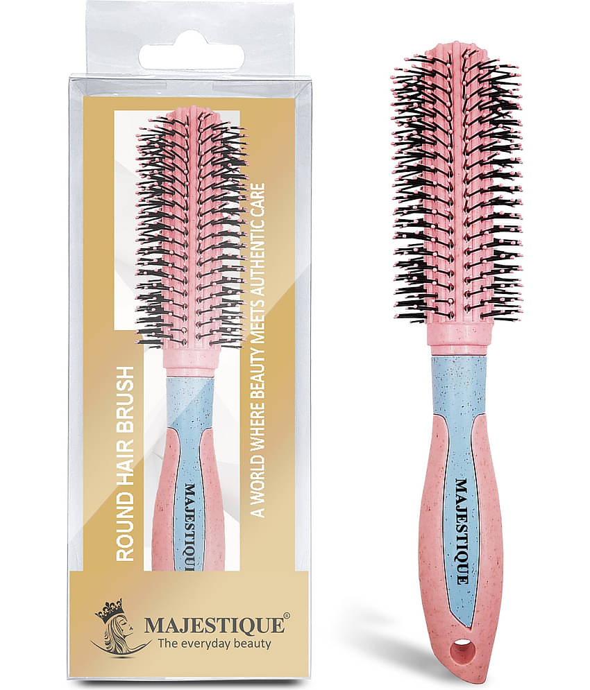 Majestique Roller Hair Brush for Blow Drying Round Hair Brush Nylon Bristles for Men and Women