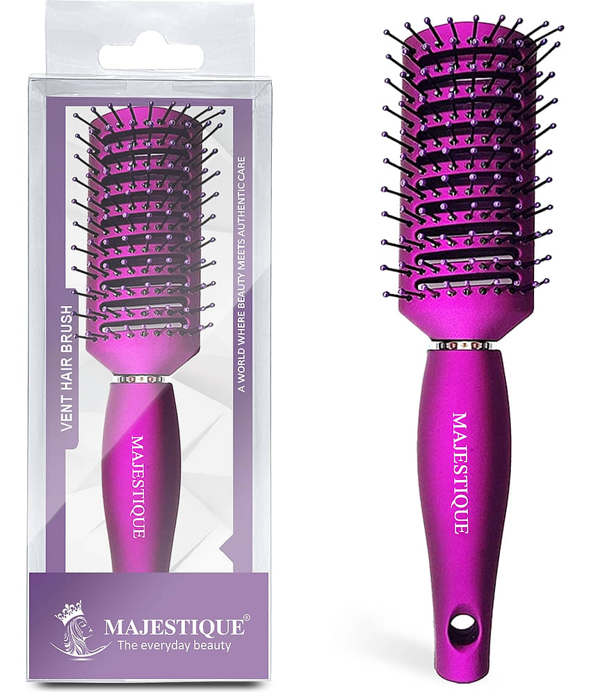 Majestique Vented Hair Brush 9 Row Vente Hairbrush for Men and Women Vent Brushes - Pack of 1