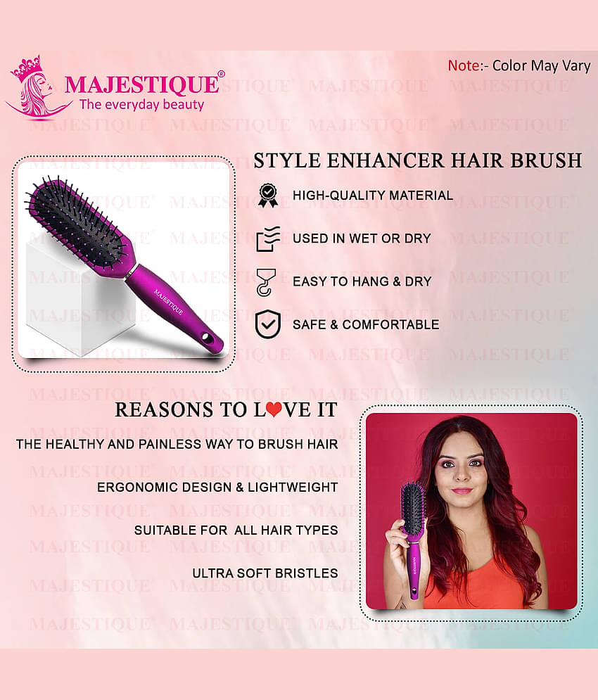 Majestique Purple Series Style Enhancer Hair Brush for Shaping Defining for Women and Men -Pack of 1