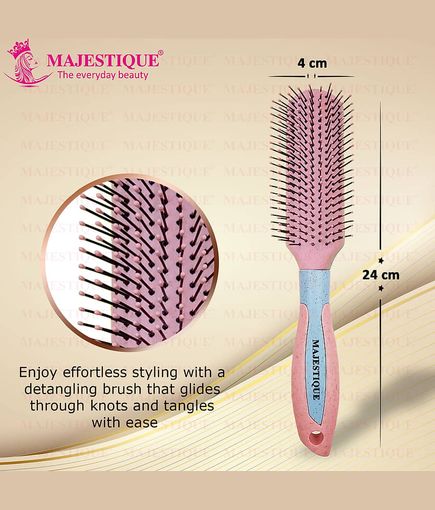 Majestique Professional Nylon Bristle All-Purpose Hair Brush for Everyday Brushing for Women, Men