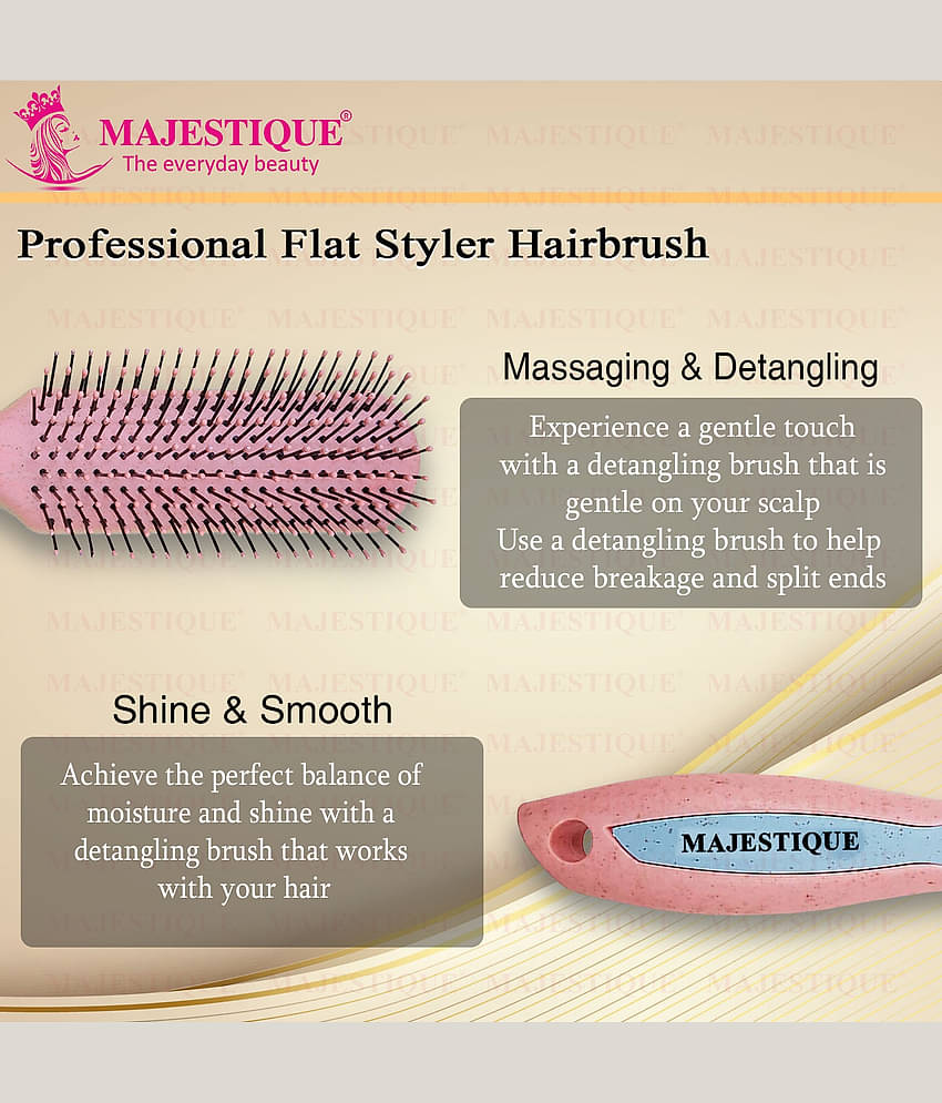 Majestique Professional Nylon Bristle All-Purpose Hair Brush for Everyday Brushing for Women, Men