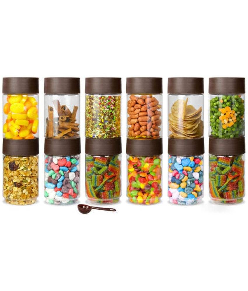 PearlPet Modedge-300ml Plastic Brown Multi-Purpose Container ( Set of 12 ) PearlPet Modedge-300ml Plastic Brown Multi-Purpose Container ( Set of 12 )