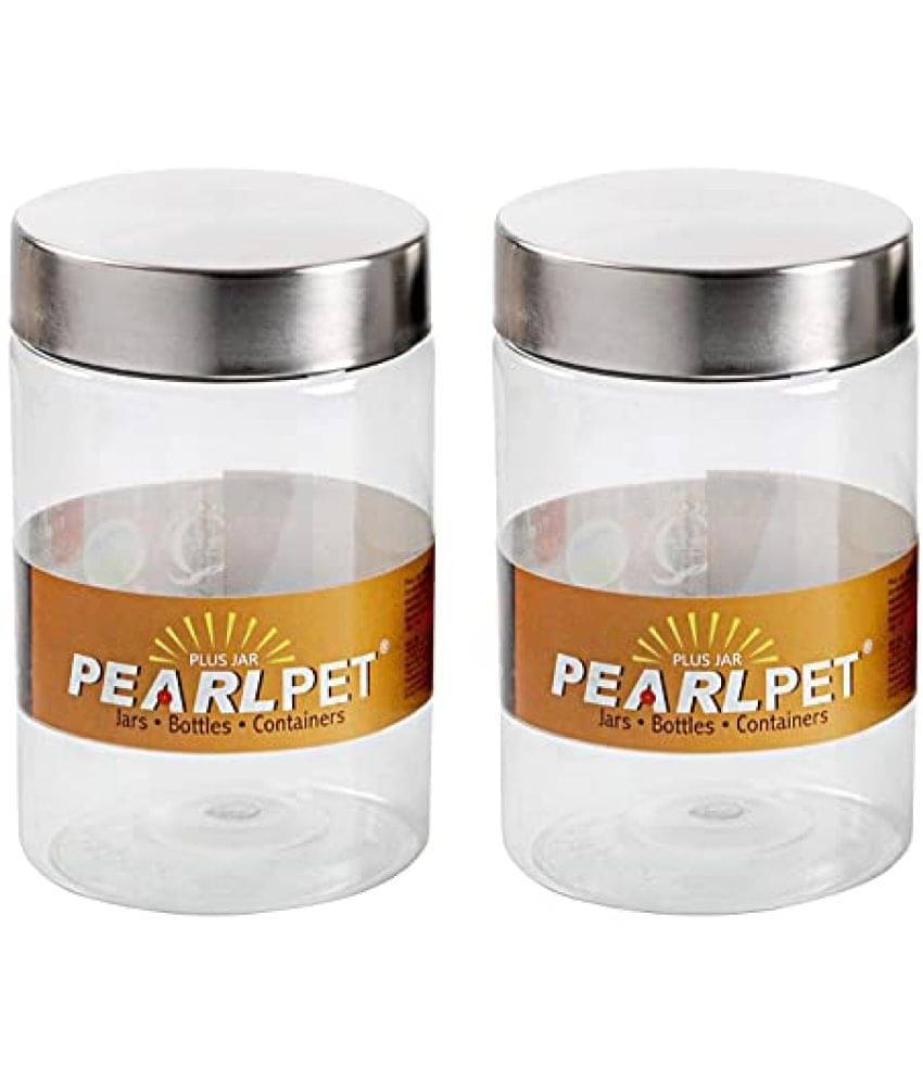 PearlPet PlusJar-2Pcs-1400ml Plastic Transparent Multi-Purpose Container ( Set of 2 ) PearlPet PlusJar-2Pcs-1400ml Plastic Transparent Multi-Purpose Container ( Set of 2 )