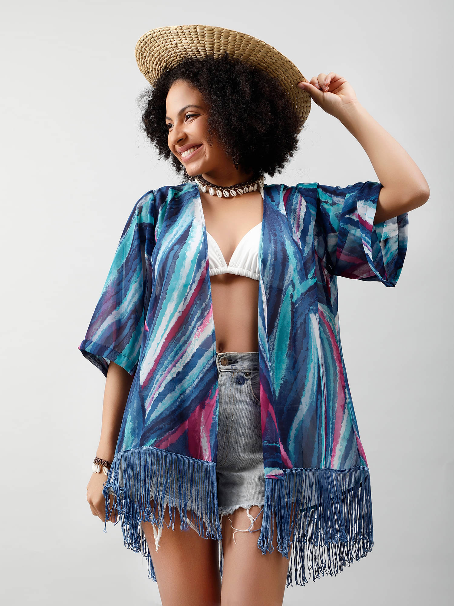 Purys Polyester Blend Women's Shrugs - Turquoise ( ) Purys Polyester Blend Women's Shrugs - Turquoise ( )