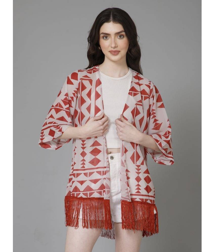 Purys Polyester Blend Women's Shrugs - Red ( ) Purys Polyester Blend Women's Shrugs - Red ( )