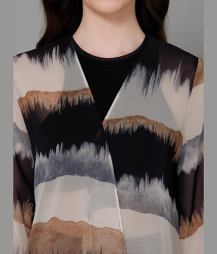 Purys Polyester Blend Free Size Women's White Shrug