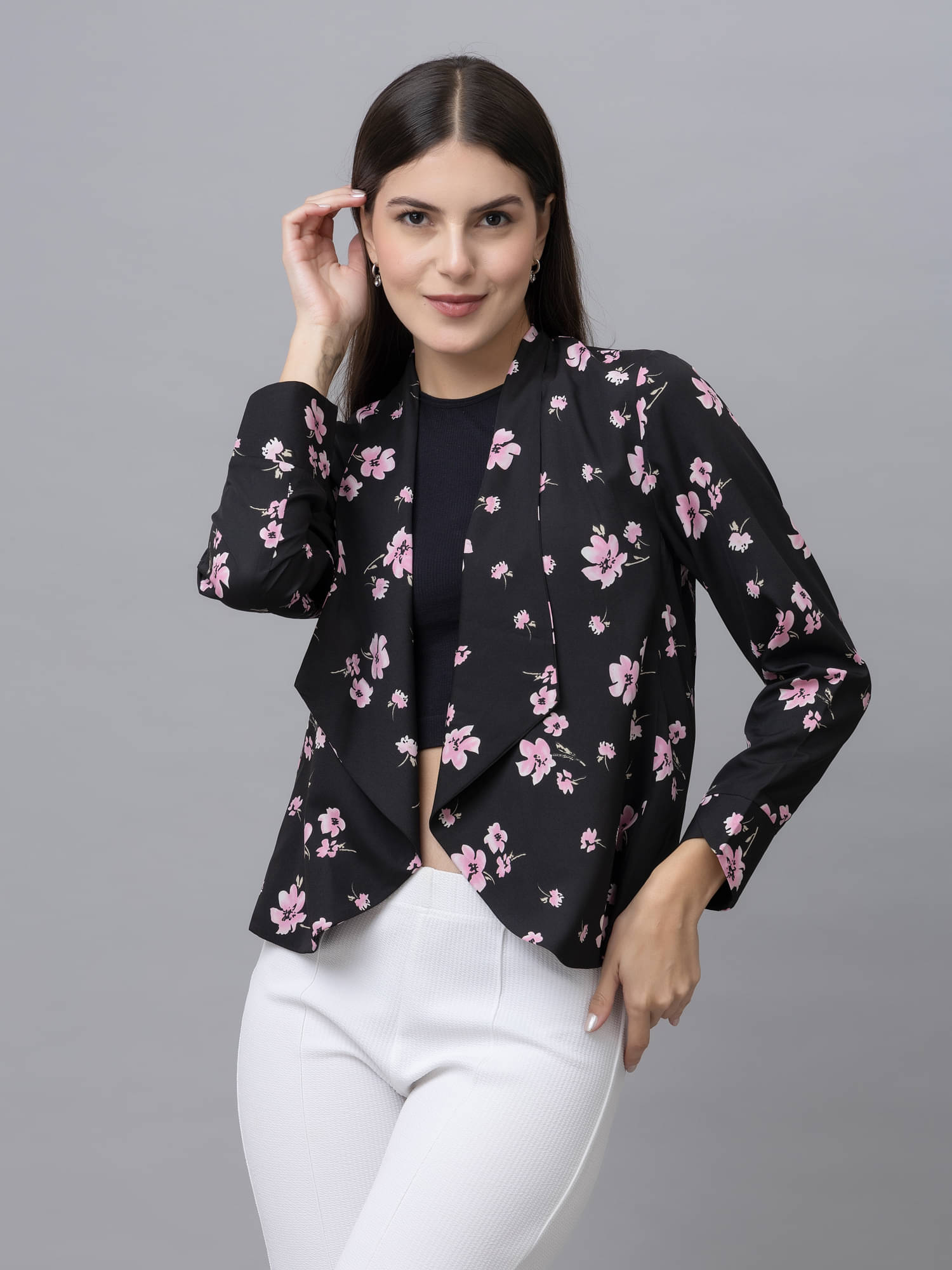 Purys Polyester Blend Women's Shrugs - Black ( ) Purys Polyester Blend Women's Shrugs - Black ( )