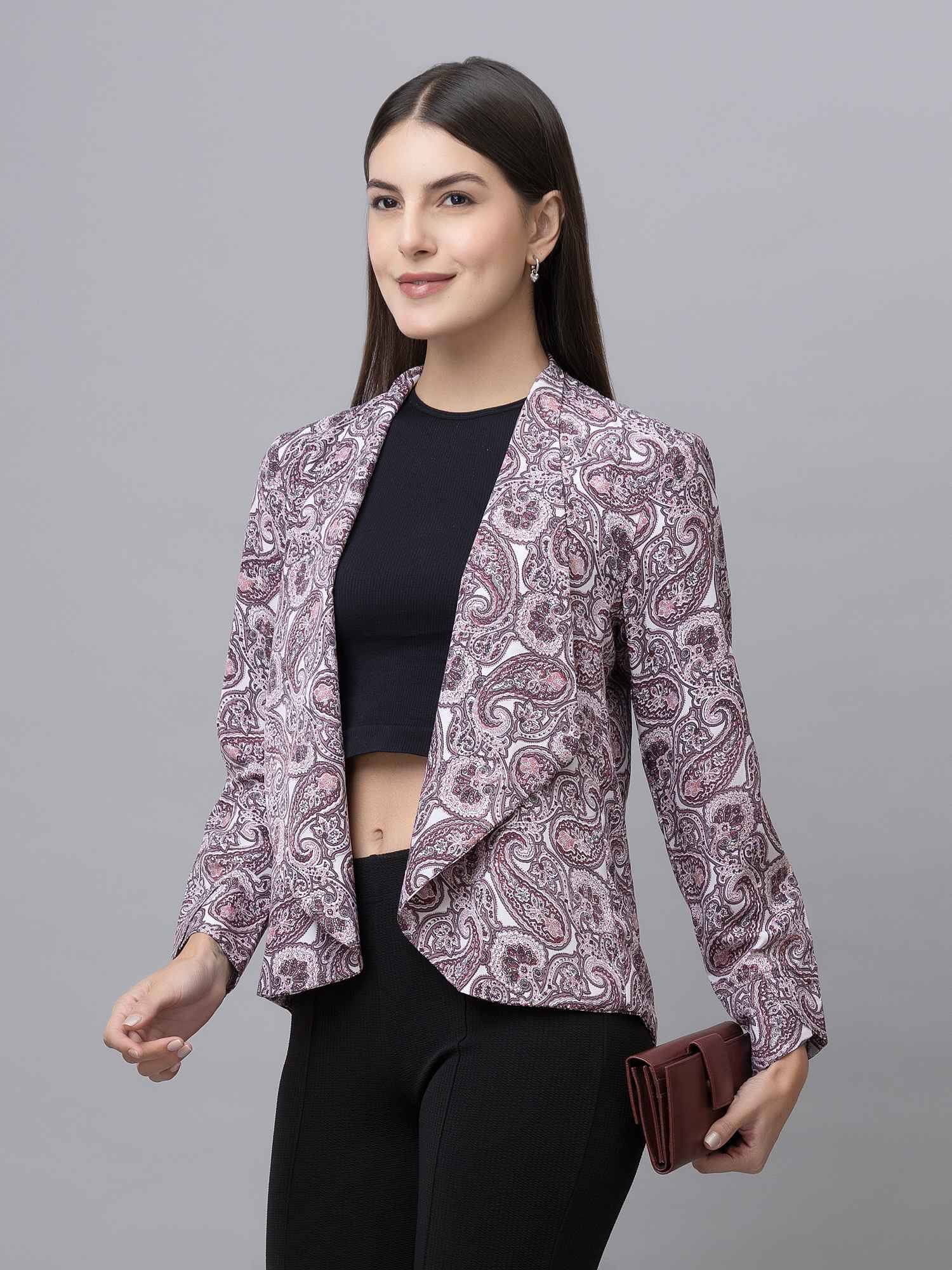 Purys Polyester Blend Women's Shrugs - Pink ( ) Purys Polyester Blend Women's Shrugs - Pink ( )