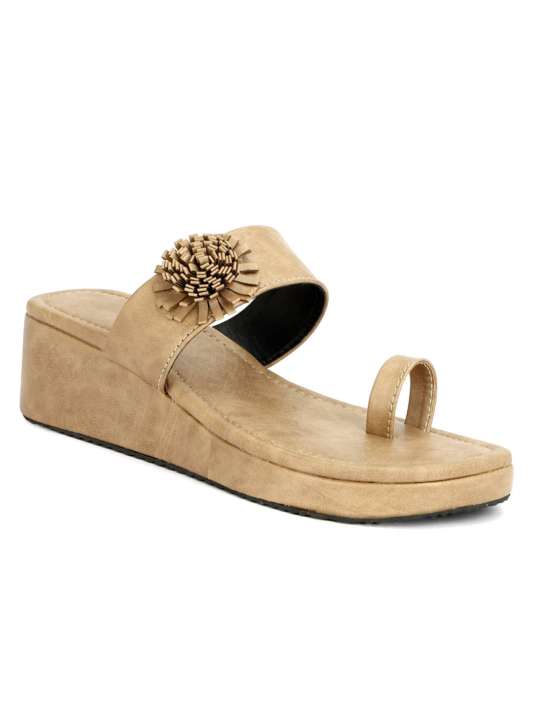    			Rimezs Beige Women's Slip On Heels