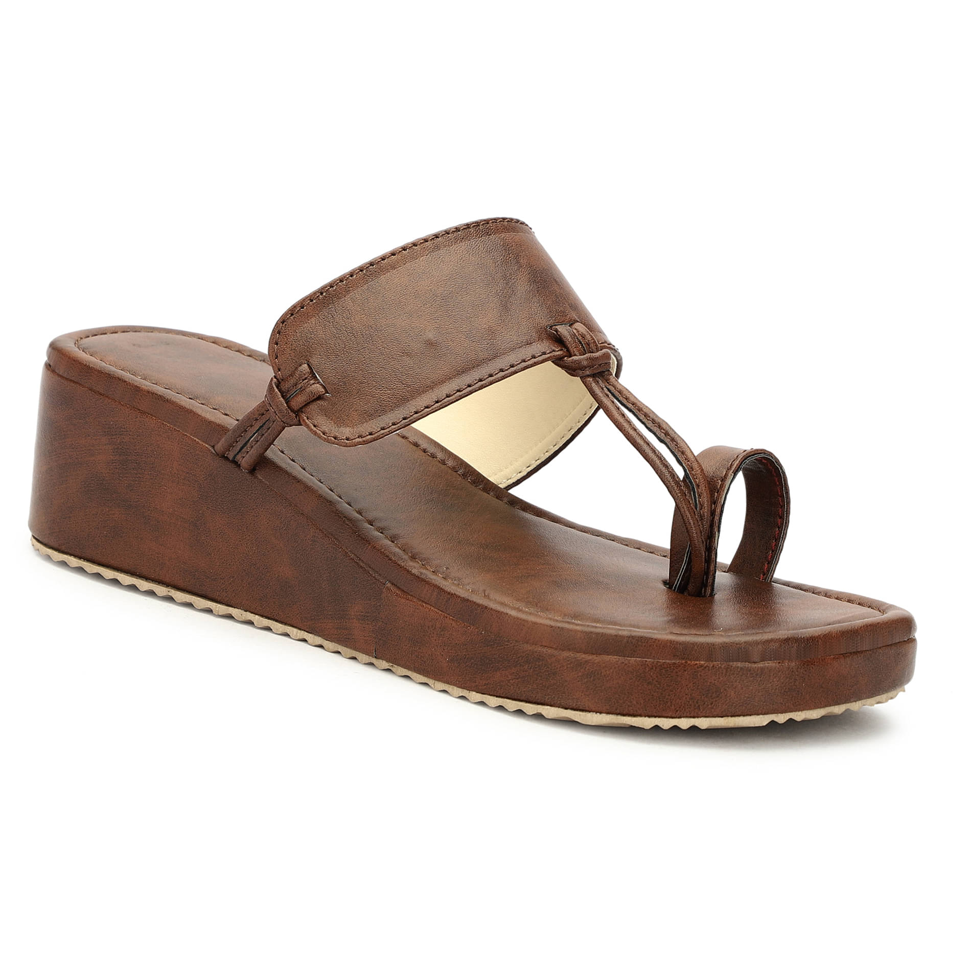     			Rimezs Brown Women's Slip On Heels