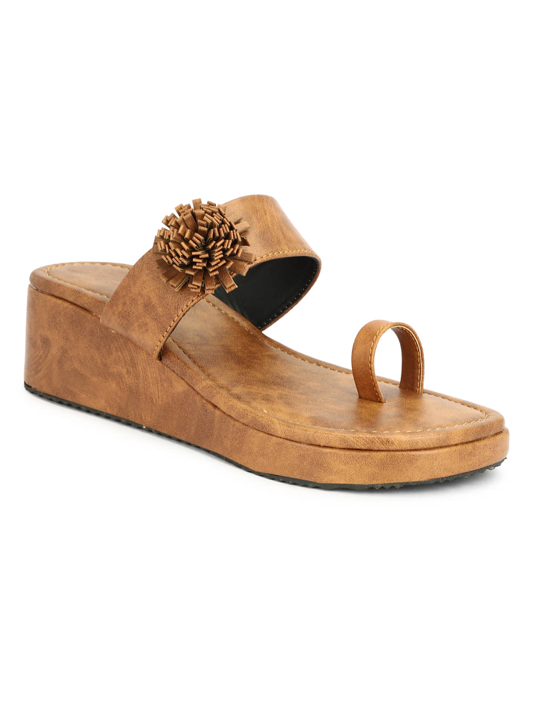     			Rimezs Tan Women's Slip On Heels