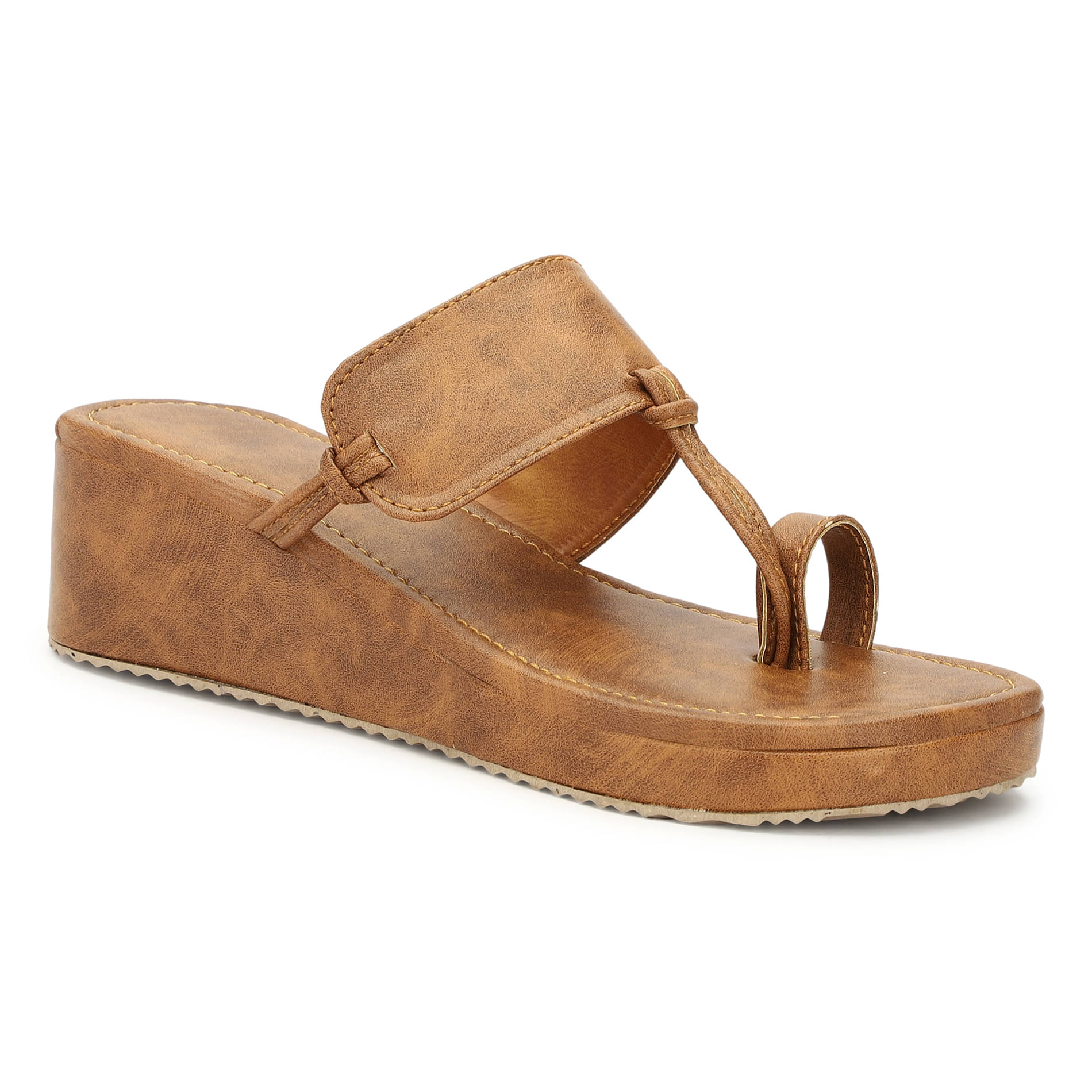     			Rimezs Tan Women's Slip On Heels