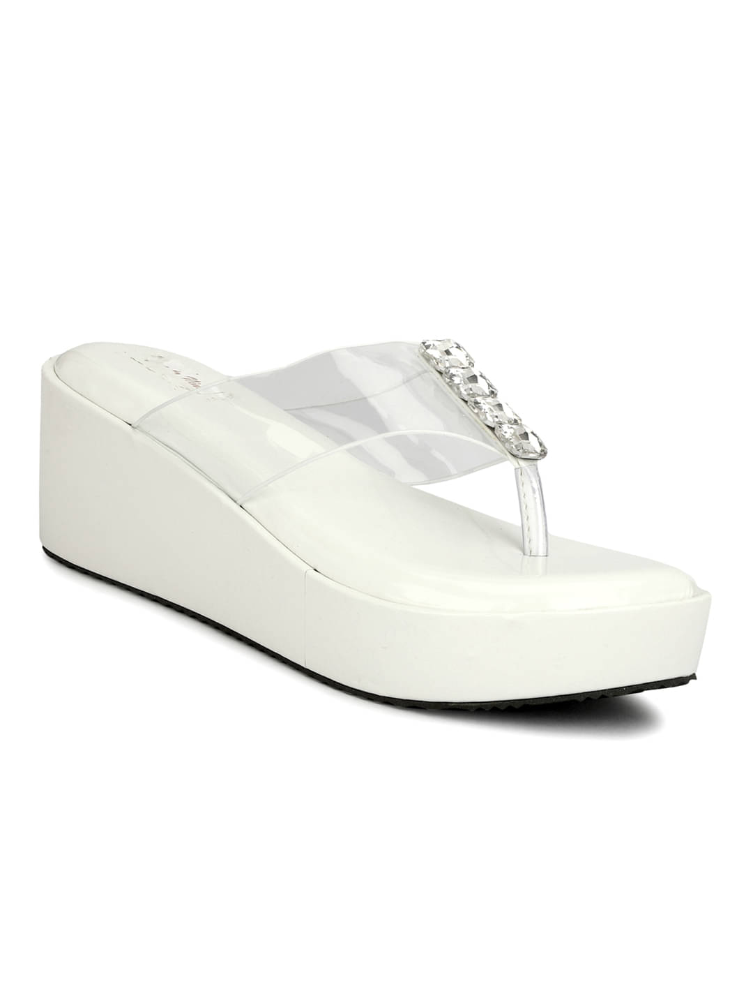     			Rimezs White Women's Slip On Heels