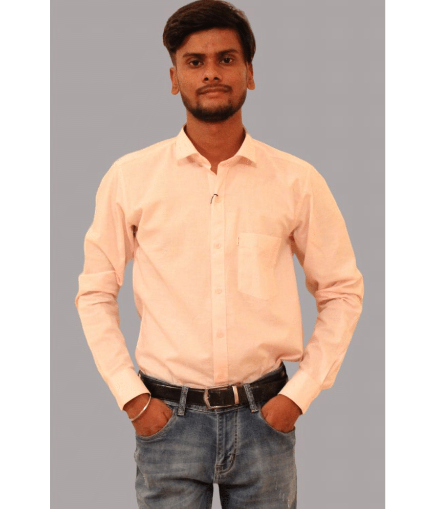     			Shubh paridhaan Cotton Blend Regular Fit Solids Half Sleeves Men's Casual Shirt - Pink ( Pack of 1 )