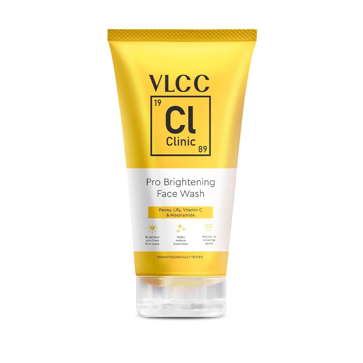     			VLCC Clinic Pro Brightening Face wash - 150 ml - Vitamin C, Niacinamide, Peony & Lily