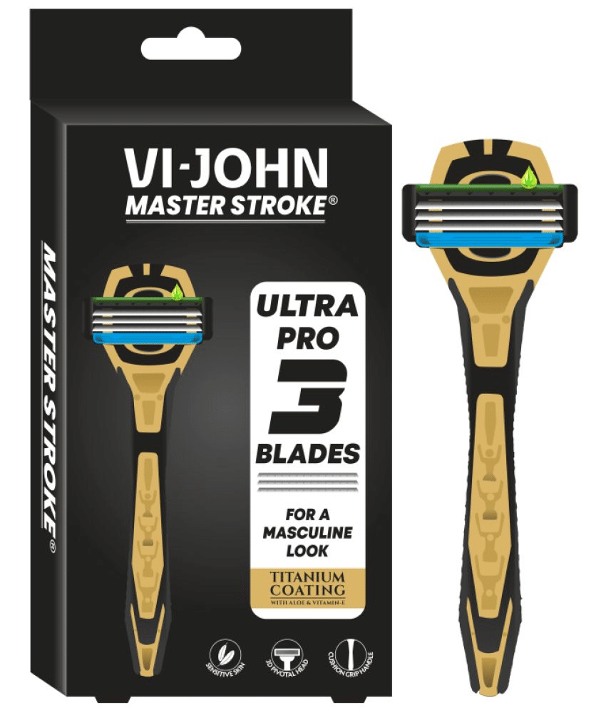 VI-JOHN Master Stroke Ultra Pro 3 Blade Shaving Razor for Men (1 Handle + 1 Cartridges) VI-JOHN Master Stroke Ultra Pro 3 Blade Shaving Razor for Men (1 Handle + 1 Cartridges)