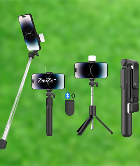     			ZmiZc Bluetooth Selfie Stick ( Black )