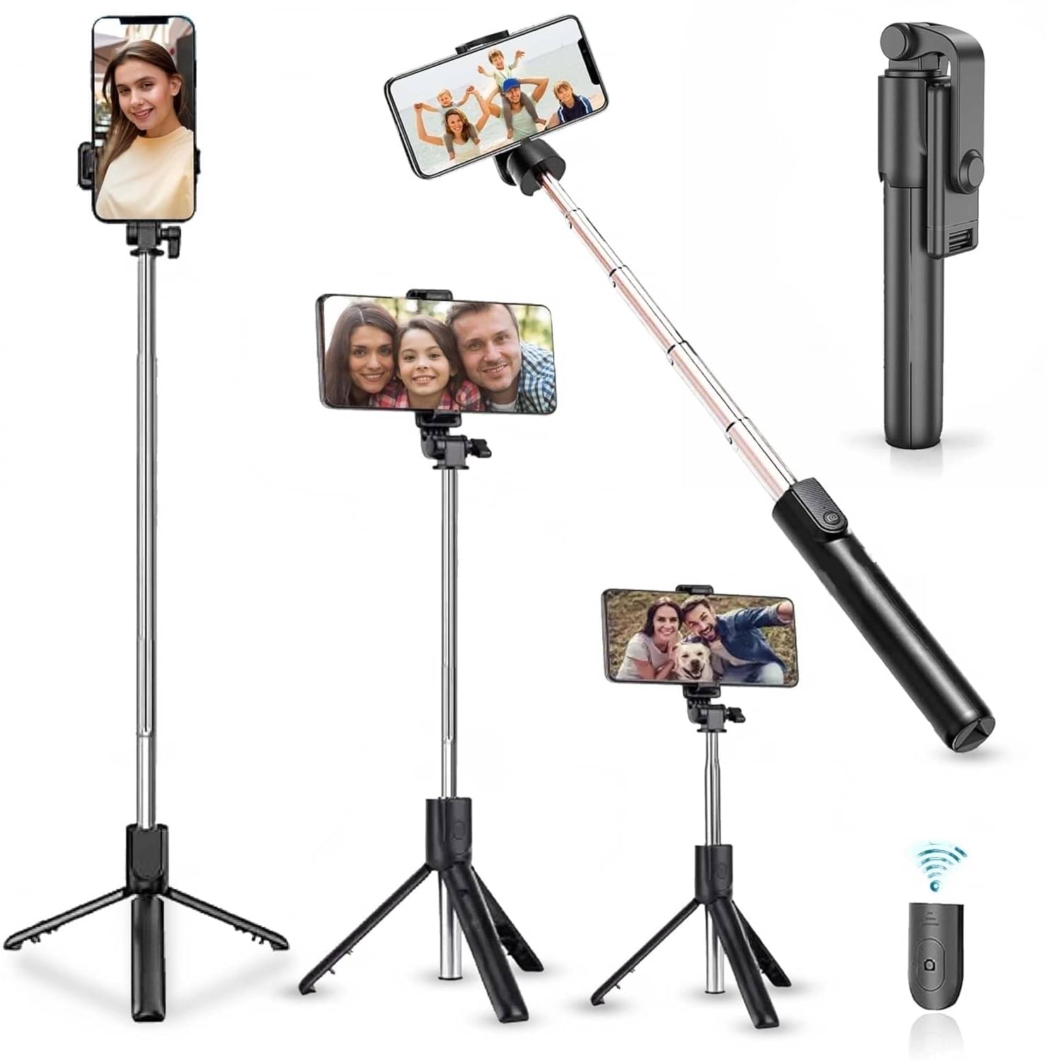ZmiZc Bluetooth Selfie Stick ( Black ) ZmiZc Bluetooth Selfie Stick ( Black )
