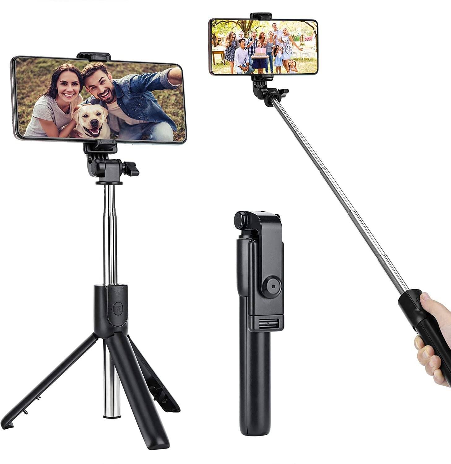     			ZmiZc Bluetooth Selfie Stick ( Black )