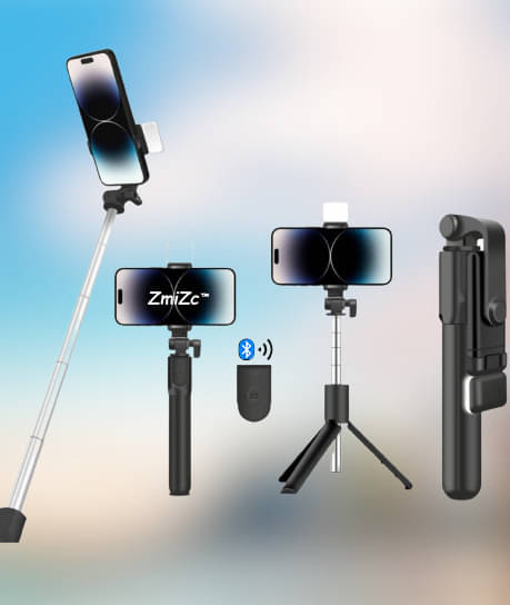     			ZmiZc Bluetooth Selfie Stick ( Black )