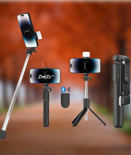     			ZmiZc Bluetooth Selfie Stick ( Black )