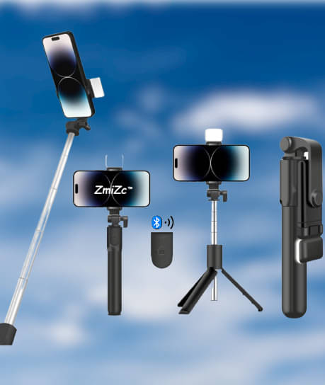     			ZmiZc Bluetooth Selfie Stick ( Black )