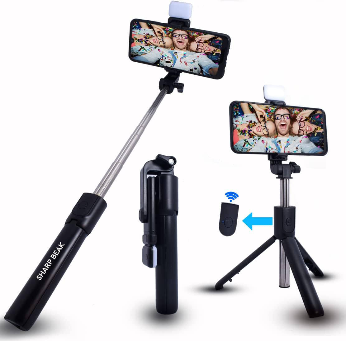 ZmiZc Bluetooth Selfie Stick ( Black ) ZmiZc Bluetooth Selfie Stick ( Black )