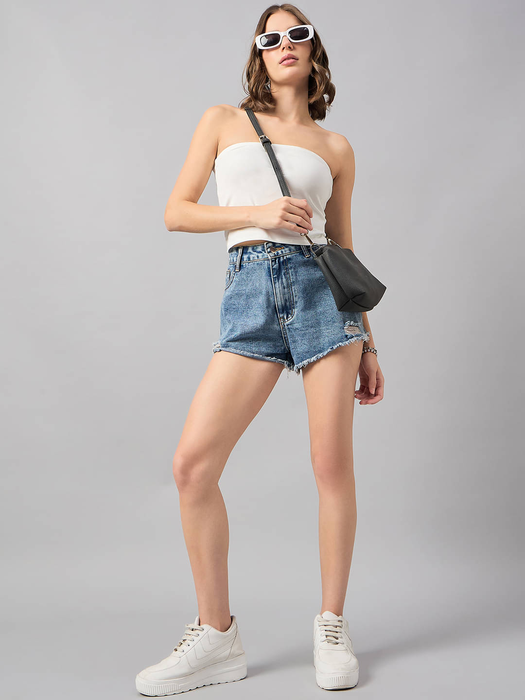     			98 Degree North Women's Cotton Crop Top ( White )